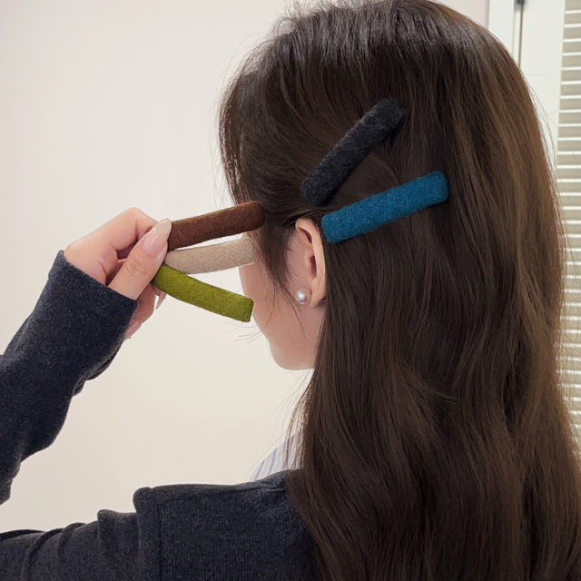 2025 New Autumn and Winter Retro Broken Hair Clip Women's Side Clip Side Bangs Clip Headwear Forehead BB Clip