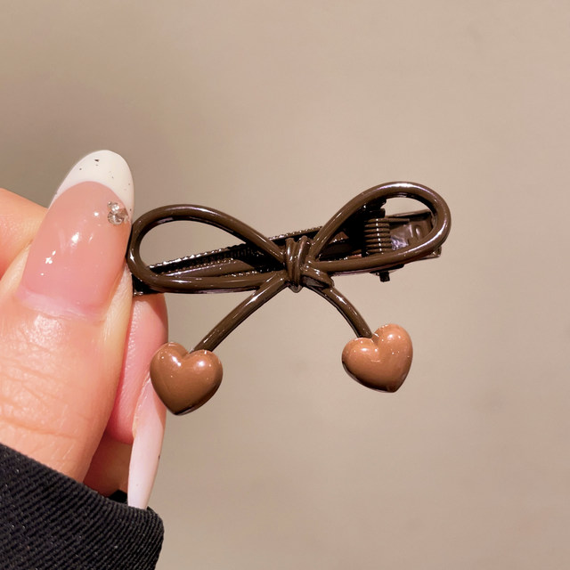 2025 New Bow Hair Clip Women's One-Line Clip Temperament Versatile Bangs Broken Hair Side Clip Hairpin Headwear Hair Accessories