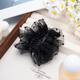 
2025 spring and summer new pleated mesh banana clip high-end temperament versatile simple and elegant meatball clip hair accessories
