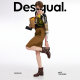 DesigualA font elastic waist zipper opening and closing contrast patch pocket mid-length skirt for women
