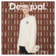 Desigual knitted snake year specific embroidery logo round neck pullover ladies sweatshirt beige white
