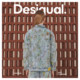 Desigual loose fit washed multi-color printed wasteland style women's denim jacket