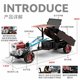 Vintage walking tractor model alloy simulation retro nostalgic ornaments car toy car collection hand figure boy