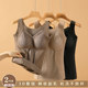 2025 winter heat-insulating and warm vest women's top thickened velvet base wearing underwear with chest pads and fur and cold-proof underwear