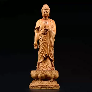 適当な価格 大日如来坐像 木彫り彫刻 仏像 全高約２８cm - 彫刻 