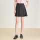 SOMSOM/Soma Summer New Solid Color Academy Asymmetric Pleated Irregular Hem Slim A-line Skirt Short Skirt
