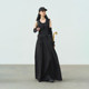 Semi-circle original design women's clothing [sports] 2025 summer black casual loose skirt women's a-line skirt long skirt
