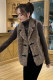 Lamb fur vest women's short European 2025 autumn and winter vest Korean style loose fur integrated outer vest jacket