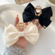 White Deer same style bow grab clip for women with high-end headband hair clip back head hair shark clip large temperament