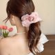 Rose flowers large intestine circles head flower net red 2025 new headwear high -end ball hair jewelry high -level head rope
