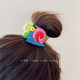 Cute high ponytail head rope 2025 new high-end large intestinal hair band rubber band women tie head high elastic bun hair rope