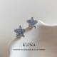 Summer Star Sea-Super Flashing Blue Star Earrings Star Earrings 2025 New Hot High-end Ear Dresses