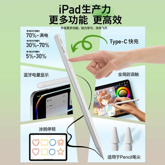WiWU capacitance pen is suitable for applepencil first and second generation iPad Pencil9 stylus air67 touch screen pro345 stylus 10ipencil11apple pencil