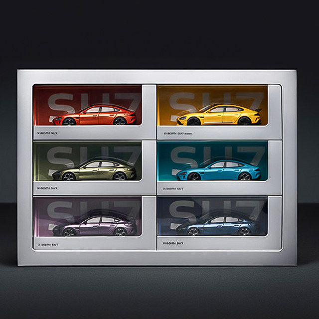 Xiaomi SU7 car model 1:64 pull back alloy car simulation car Xinghui F1 remote control car Ferrari 812 car model