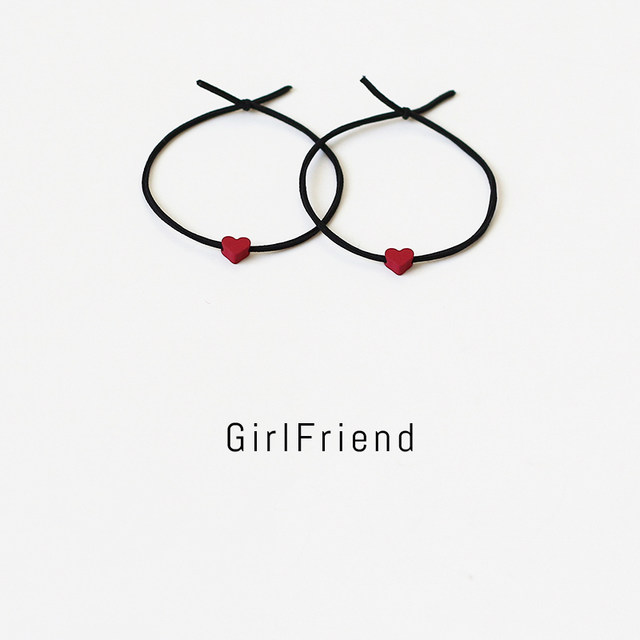 Love love couple, little rubber band, send boyfriend bracelet, send rope net red 2022 new top head head head rope female hair circles