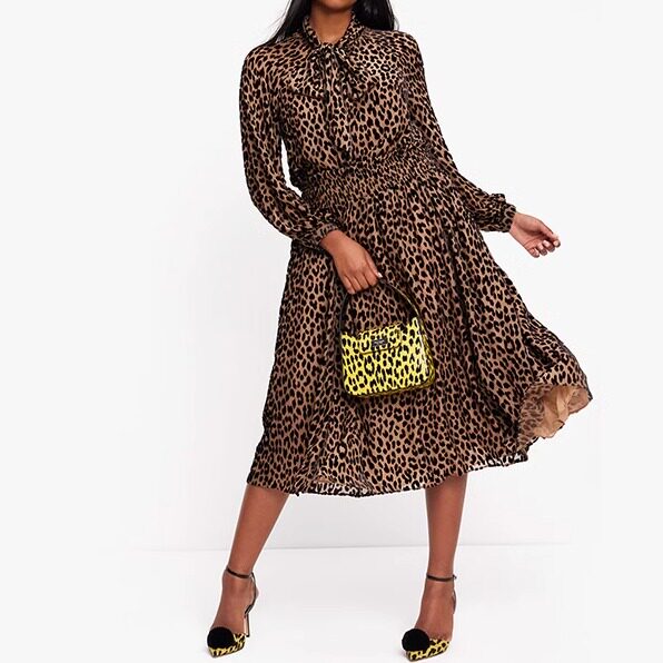kate spadeks modern style leopard print short skirt for women light luxury commuting casual design sense for women