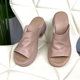 2024 Summer New Fish Mouth Sandals Women's First Layer Cowhide Soft Sole Thick Heel Thick Sole Shoes Slippers Fashionable Outerwear Slippers