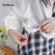 
INSHOP new adjustable drawstring hem shirt jacket women's loose lapel sun protection shirt