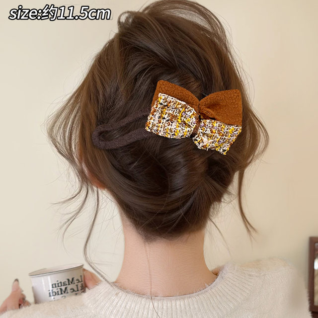 Autumn and winter flower duckbill hair clip women's 2025 new high-end hair grab clip back of the head one-word clip headwear