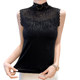 Lace vest fake collar women's versatile fake collar 2023 autumn and winter new style half high collar plus velvet lace collar bottoming shirt