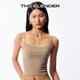 The Blender solid color seamless knitted fixed breast pad beautiful back can be worn outside sexy camisole style for women