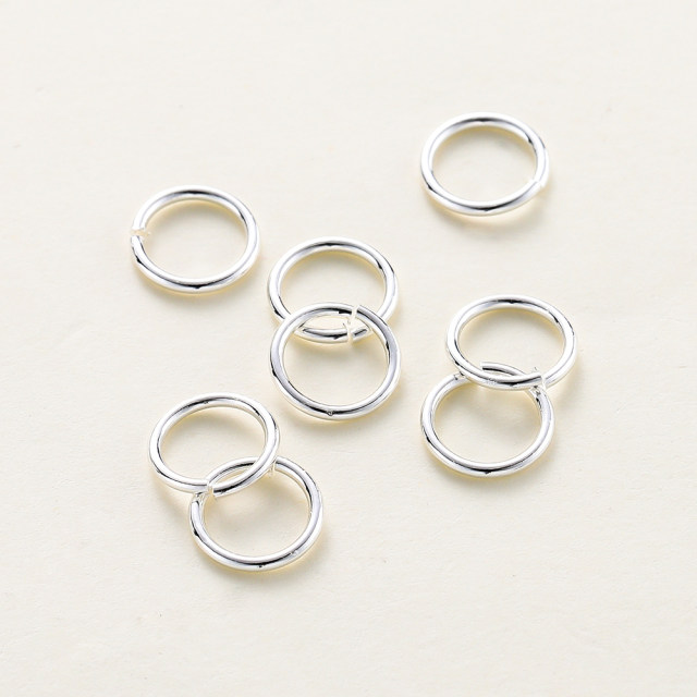 Silver beaded handmade DIY necklace opening ring spring buckle lobster buckle bead material sheep horn nail accessories accessories