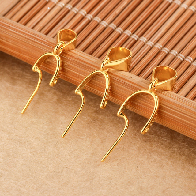 Liang Weng Weng S925 Silver Gua seeds buckle clip clip clipped jade buckle emerald buckle penetration pinch pendant clamp buckle
