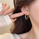 Plain hoop earrings for women, light luxury, high-end, temperament, versatile and atmospheric ear hoops, 2025 new hot style earrings, hoop earrings