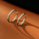 Plain hoop earrings for women, light luxury, high-end, temperament, versatile and atmospheric ear hoops, 2025 new hot style earrings, hoop earrings