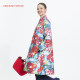 Ground Show/Ge Lanxiu printed cotton coat long concealed button loose straight cotton coat women's long winter style