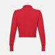 
FRAME Women's Red Short Cashmere Polo Lapel Button Cardigan