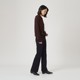 Suran WHM Spring Women's Fashionable Retro Pattern Thick Twill Elastic Cotton High Waist Flared Tender Trousers
