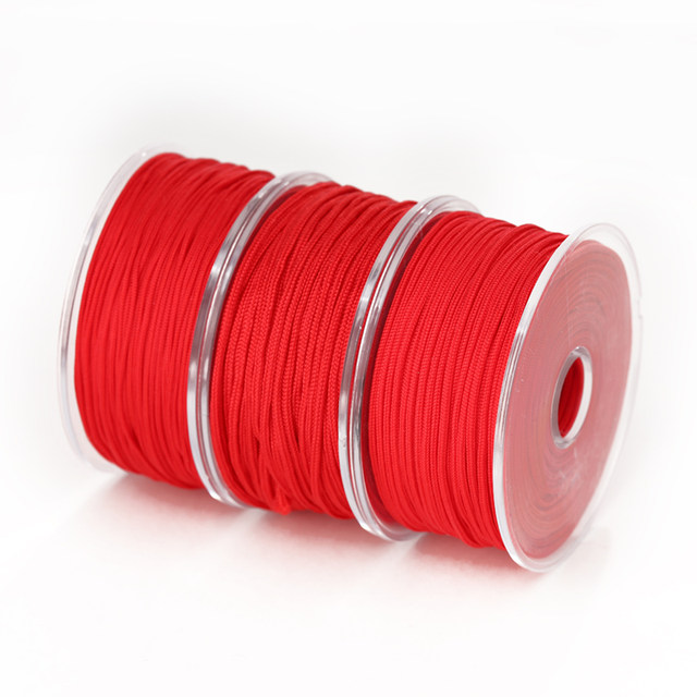 Red rope knitted hand rope bracelet edit rope red wire weaving Chinese knot jade line handmade DIY material