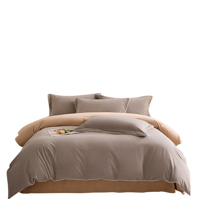 Category A maternal and infant level baby velvet four-piece quilt cover winter warm quilt cover anti-static plus velvet quilt cover milk velvet 4