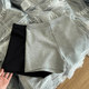 Gray sports shorts for women 2025 new summer thin five-point pants straight-leg casual high and low waist hot girl wide-leg pants