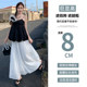 
White skirt for women in summer 2025 new high-waisted slim big hem skirt pleated a-line umbrella skirt cake midi skirt