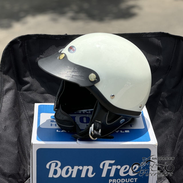 Retro helmet brim lightning genuine cowhide mountain bike motorcycle full helmet penguin decoration bornfree seabird evo