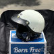 Retro helmet brim lightning genuine cowhide mountain bike motorcycle full helmet penguin decoration bornfree seabird evo