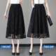 Termei lace mesh skirt for women in spring and summer mid-skirt, high waist, slimming, flesh reducing age, A-line one-step skirt versatile