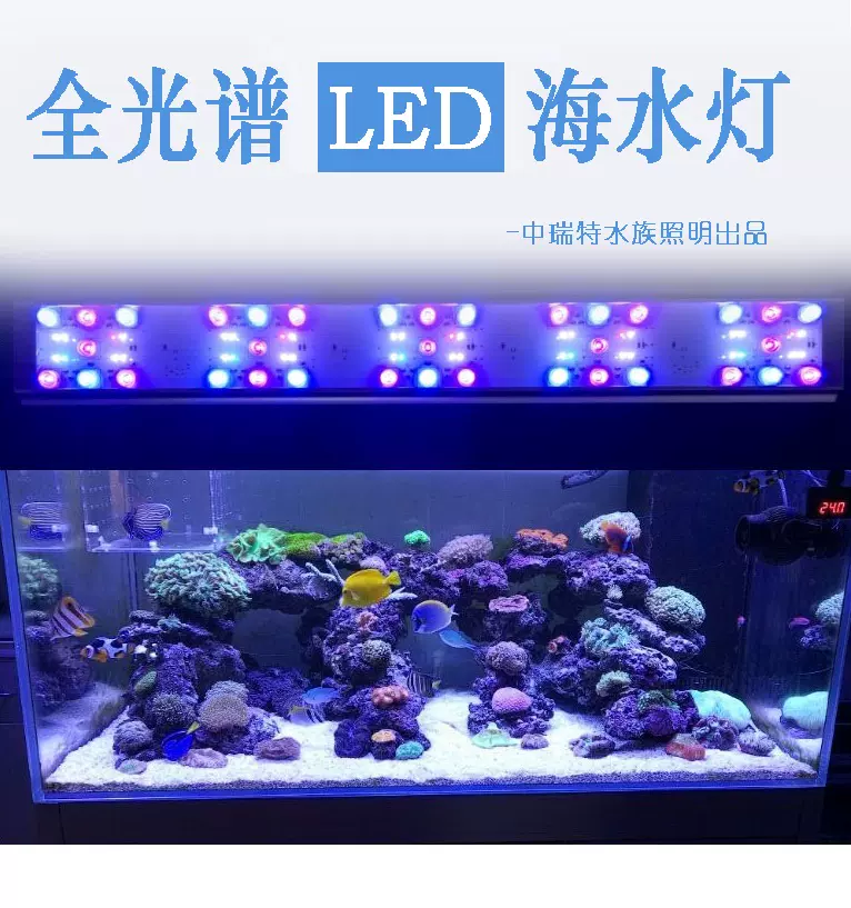 全光譜海水燈軟體珊瑚燈fot海水缸燈架水族箱魚缸照明燈lps燈