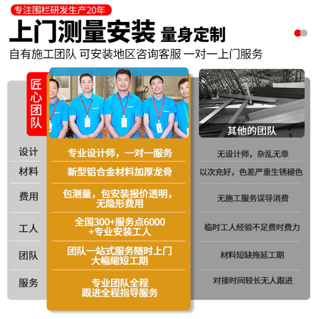 Aluminum alloy guardrail fence outdoor villa courtyard small yard garden wall railing balcony aluminum art fence fence