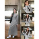 
pusumede black round neck knitted vest dress for women with waist slim design slit bottoming skirt