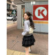 pusumede sweet age-reducing lace spliced ​​skirt for women's cake skirt design niche A-line puffy short skirt