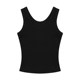 Pusumede black small suspender vest for women in summer wear for short slim fit knitted sleeveless top