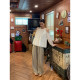 pusumede black loose casual wide-leg pants for women 2025 summer thin high waist slimming drooping floor trousers
