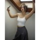 pusumede knitted small suspender vest with chest cushion for women in summer wear high waist slim body