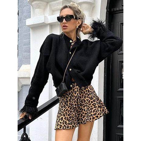 Leopard Polyester A Placing Tongtong Dress Skirt 2025 European and American Spring Fashion Casual Short Skirt Customization