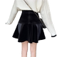 Large size commuting fishtail short skirt winter fashion gold velvet skirt fat MM temperament cover double -breasted A -line skirt
