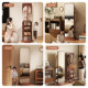Full-length mirror, floor-to-ceiling mirror, household coat rack, integrated dressing mirror, rotatable and movable girls' bedroom, large fitting mirror