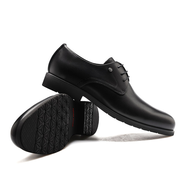 Pierre Cardin Men's Shoes Autumn Business Formal Leather Shoes Men's Genuine Leather Men's Cowhide Shoes Men's Office Derby Shoes Men's